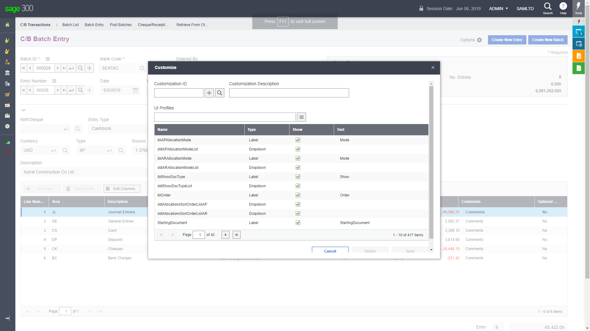 Customize Forms