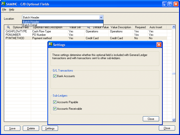 Optional Fields